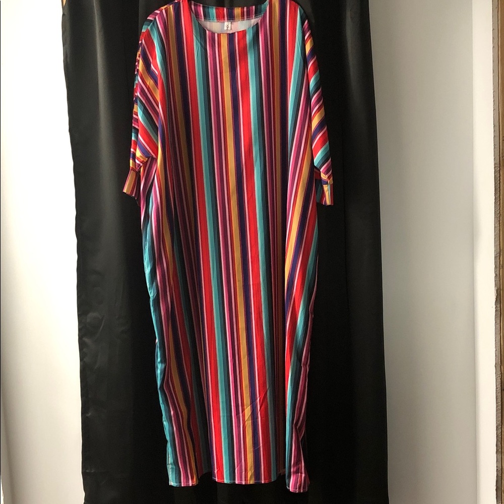 Colorful Striped Maxi Dress